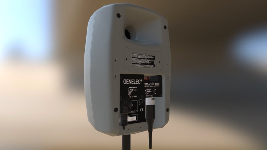 My very second uploaded model:
The Studiobox Genelec is one piece of my study project in visualisation of the SAE Cologne in 3D virtual reality 3d model