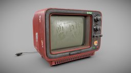 Old Television from the 90s assets, electronic, television, props, 90s, gameprops, oldtechnology, gameready, oldtech, oldtelevision