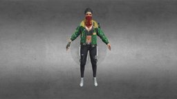 freefire new  female 3d model by pace gaming