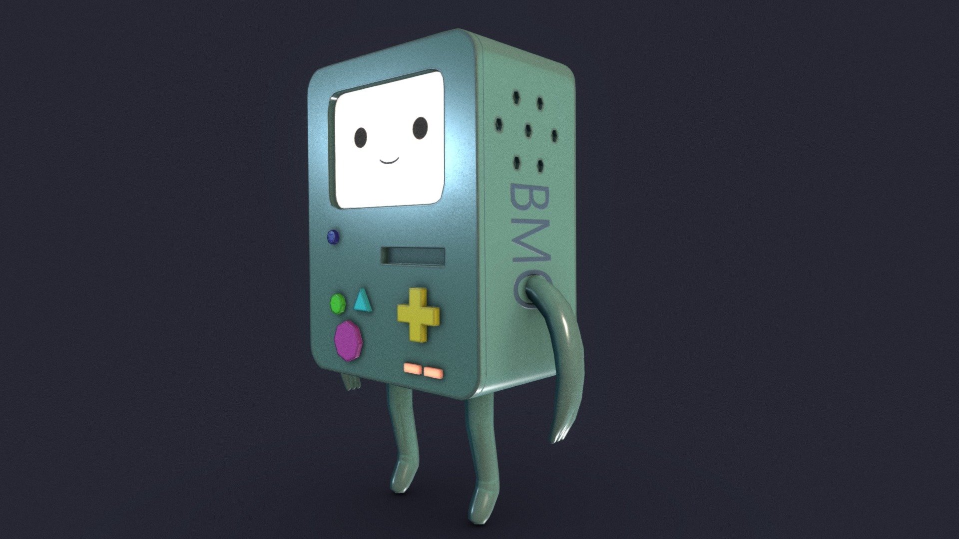 This model is a video game console of Finn and Jake from the animated series &ldquo;Adventure Time with Finn &amp; Jake