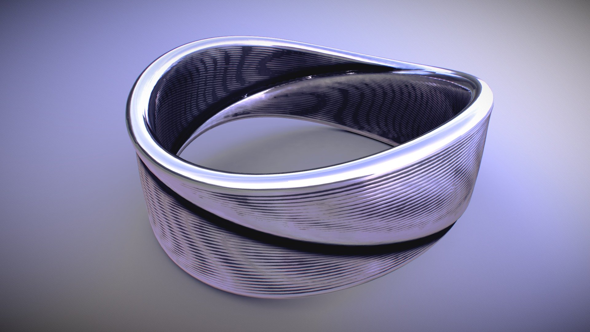 Damask Steel stylized ring - Damask Ring - Buy Royalty Free 3D model by cosmicollie 3d model