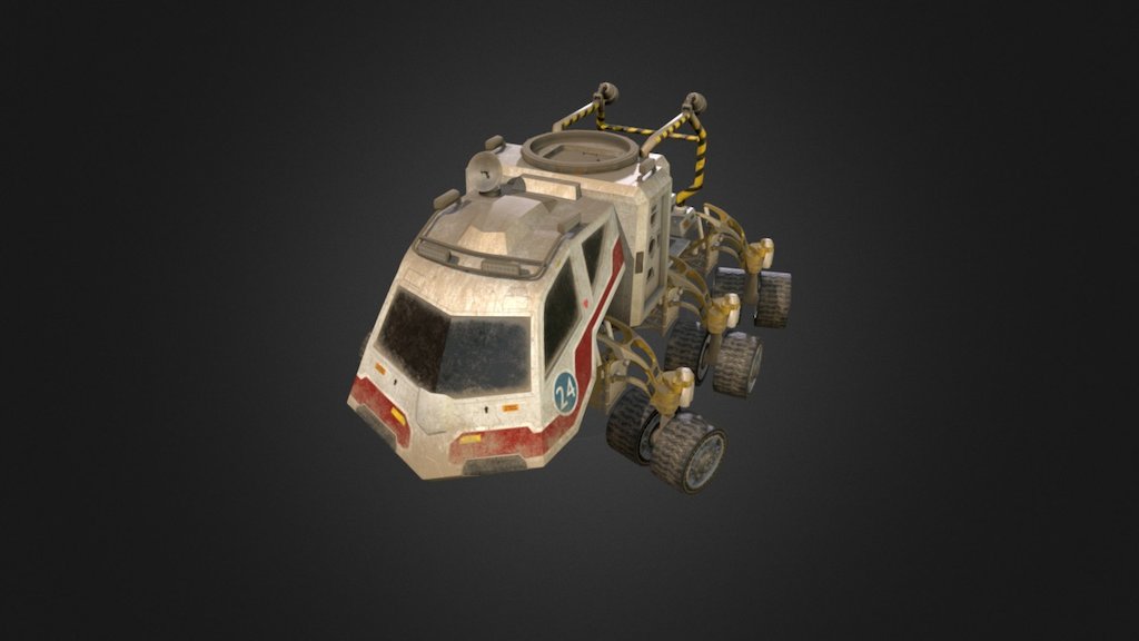Rover created for a science museum exhibit about the various methods that humans travel through space, breach alien atmospheres and rove across distant planetary bodies 3d model