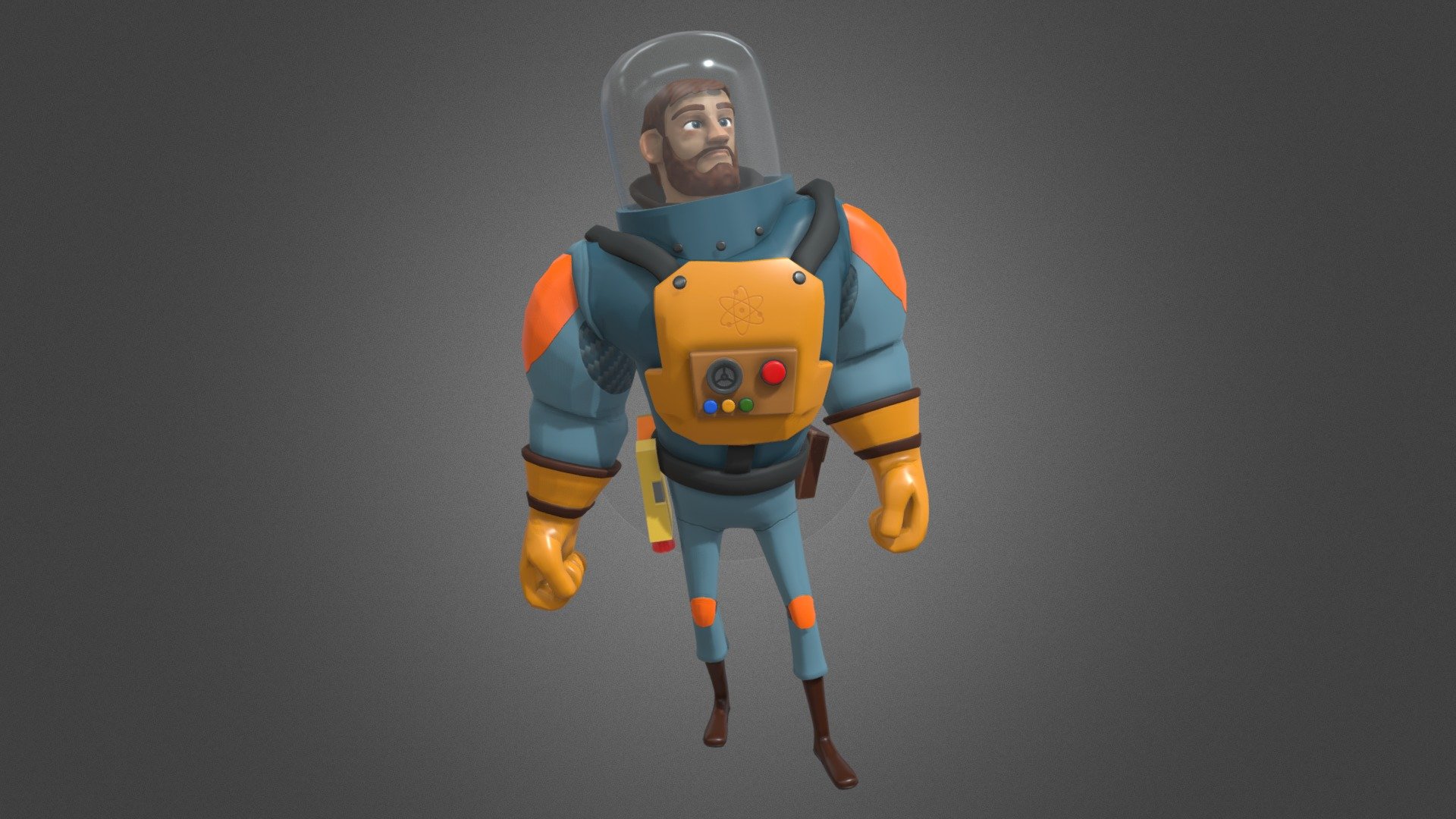 He's Doug, a man who's been to space. Aside from that, this was a project where I wanted to experiment with proportions.  It was fun and educational 3d model