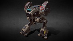 Battle Mech v3 mech, machine, weapon, unity, unity3d, vehicle, sci-fi, modular, robot