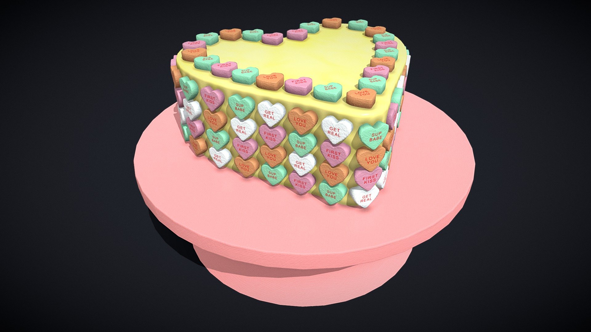 Valentines Sweethearts Cake

VR / AR / Low-poly
PBR Approved
Geometry Polygon mesh
Polygons 16,144
Vertices 18,502
Textures 4K PNG - Valentines Sweethearts Cake - Buy Royalty Free 3D model by GetDeadEntertainment 3d model