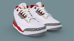 Nike Air Jordan 3 fashion sneaker fashion, secondlife, ar, shoes, nike, trainer, woman, footwear, sneaker, adidas, sims, jordan, apparel, streetwear, shoescan, character, man
