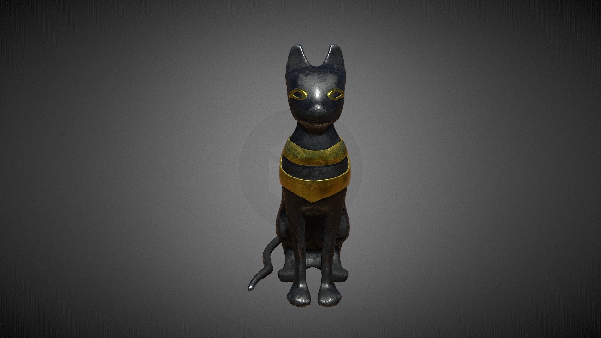 Lowpoly version - Egyptian Cat Statue - Download Free 3D model by Andres Piroso (@andrespiroso) 3d model