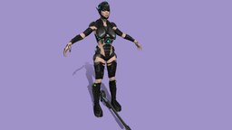 Sci Fi Ranger armor, rpg, people, shooter, unreal, ranger, woman, game-ready, spacesuit, ue4, warior, weapon, character, unity, low-poly, girl, pbr, sci-fi, female, animation, human, rigged, space