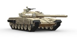 3d Model Tank T-72B armored, soviet, main, tank, battle, 3d, vehicle, model, military, war, t-72b