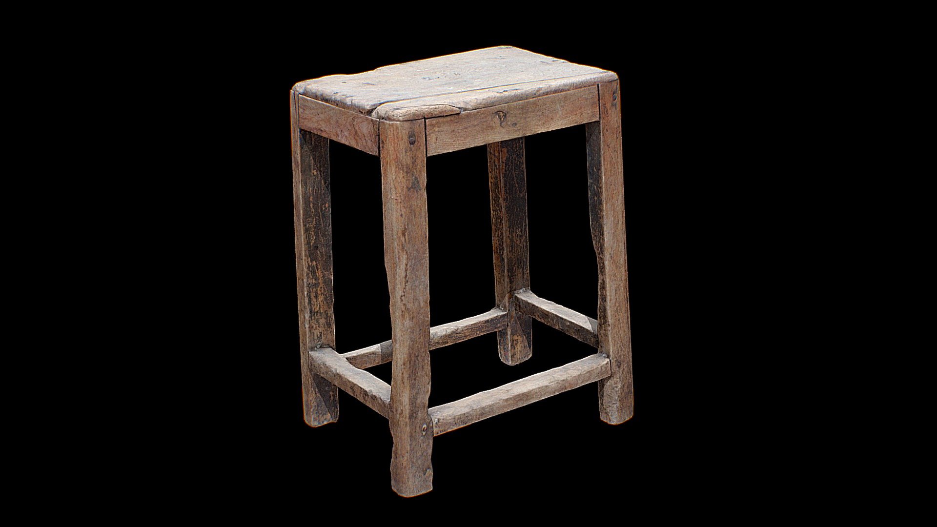 Free download：www.freepoly.org - Scan Wooden Chair 02-Freepoly.org - Download Free 3D model by Freepoly.org (@blackrray) 3d model