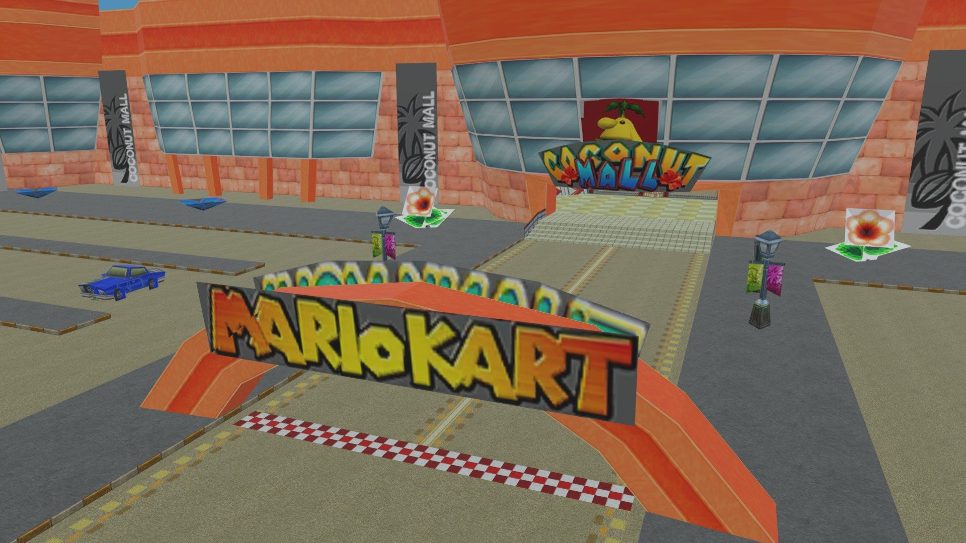 3DS - Mario Kart 7 - Coconut Mall - Download Free 3D model by timpugh44 (@20thCenturytimpugh) 3d model