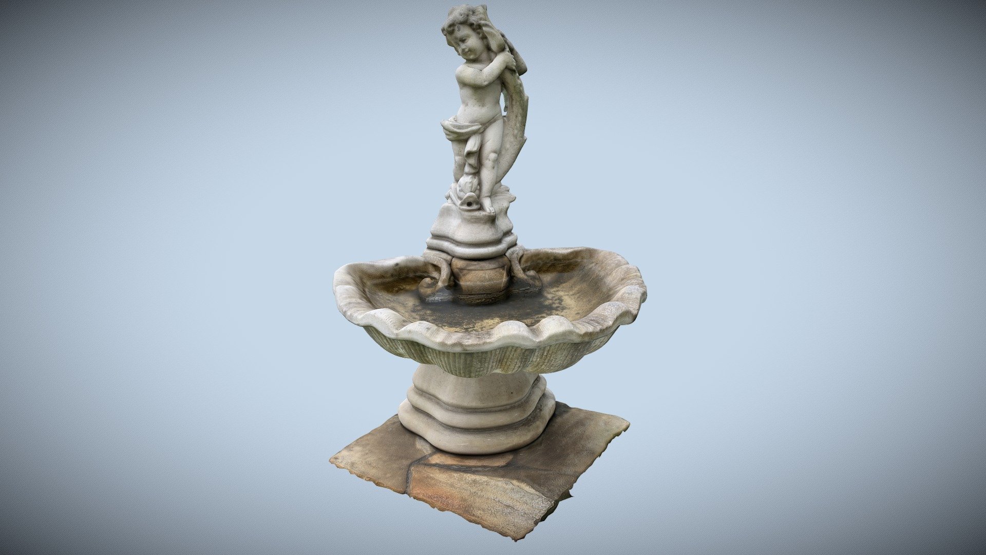 175 shots from iPhoneXs for this cute fontaine processed with Metashape - Fontaine angel and fish - 3D model by Koto3D Stephane Vogley (@sayavog) 3d model