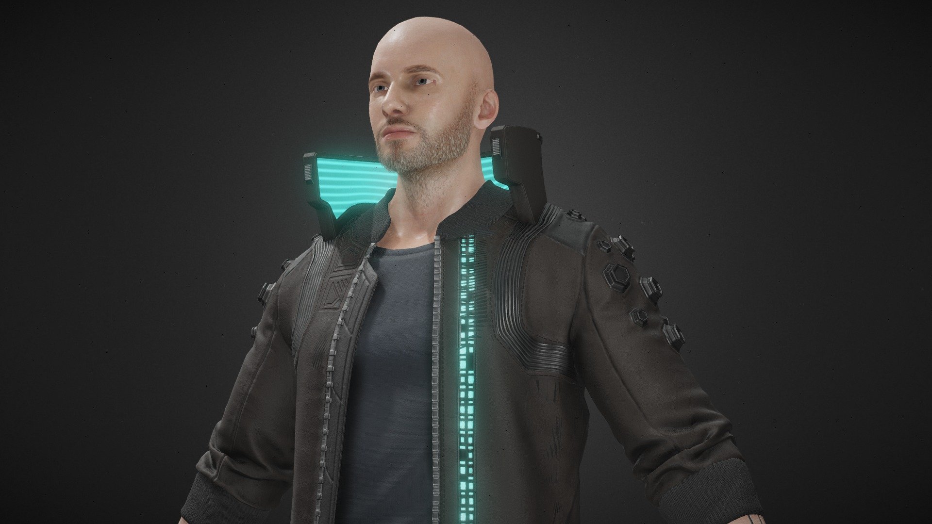 Cyberpunk character model. 113k tris 4k textures. Model include all what you need: separate textures for eyes/hair/teeth/tongue/jacket/pants/acessories/face.

You can use it for any your project (game, movie, envir, etc) 3d model