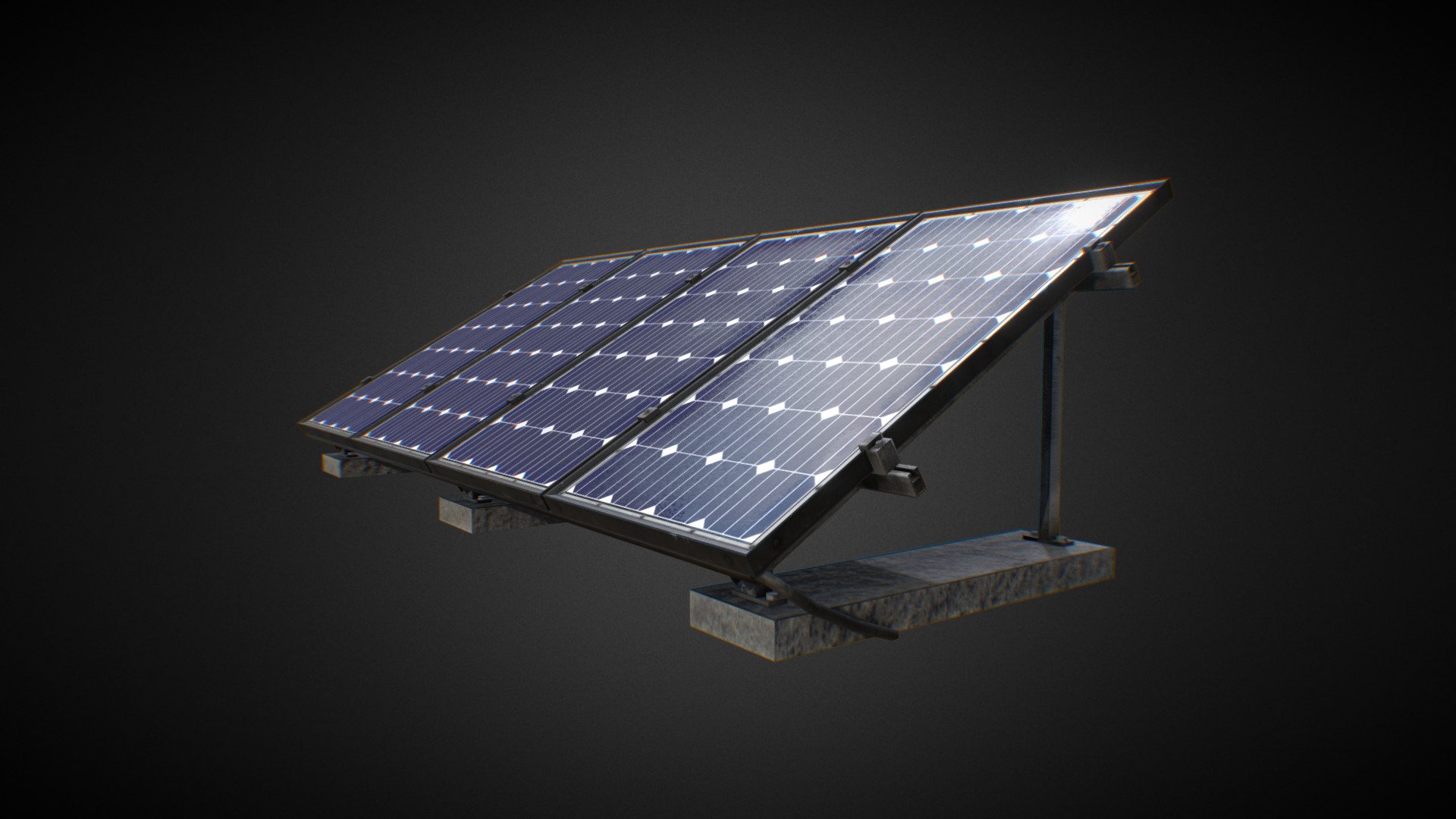 For Asset Store Unity3D -link removed- - Solar Panels Roof - 3D model by 3dcaster 3d model