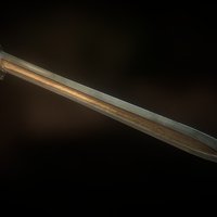 Spatha game-weapon, lowpolymodel, spatha, long-sword, weapon, lowpoly, sword