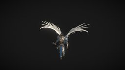 Angel knight warrior, angel, god, max, character, 3d, lowpoly, low, knight