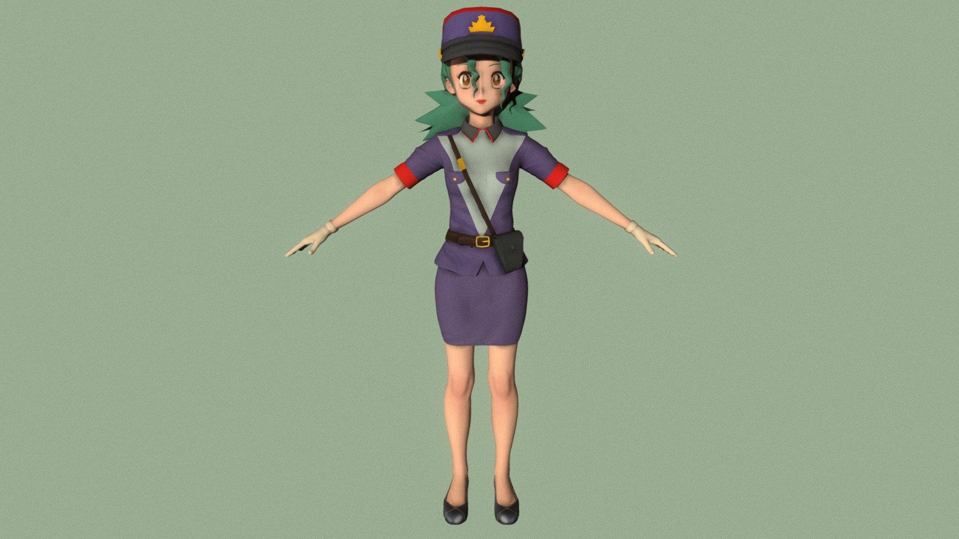 T-pose rigged model of anime girl Jenny (Pokemon).

Body and clothings are rigged and skinned by 3ds Max CAT system.

Eye direction and facial animation controlled by Morpher modifier / Shape Keys / Blendshape.

This product include .FBX (ver. 7200) and .MAX (ver. 2010) files.

3ds Max version is turbosmoothed to give a high quality render (as you can see here).

Original main body mesh have ~7.000 polys.

This 3D model may need some tweaking to adapt the rig system to games engine and other platforms.

I support convert model to various file formats (the rig data will be lost in this process): 3DS; AI; ASE; DAE; DWF; DWG; DXF; FLT; HTR; IGS; M3G; MQO; OBJ; SAT; STL; W3D; WRL; X.

You can buy all of my models in one pack to save cost: https://sketchfab.com/3d-models/all-of-my-anime-girls-c5a56156994e4193b9e8fa21a3b8360b

And I can make commission models.

If you have any questions, please leave a comment or contact me via my email 3d.eden.project@gmail.com 3d model