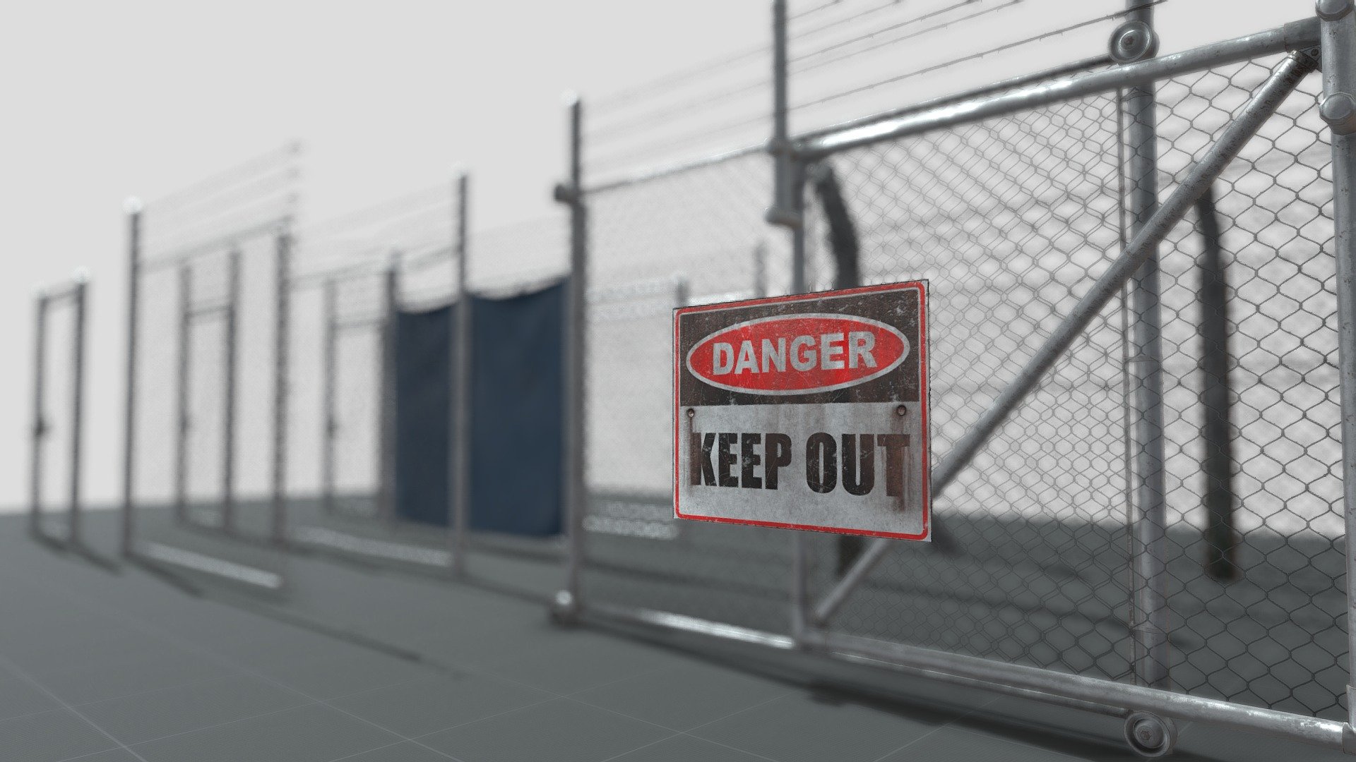 Modular fences pack;

Pack of low poly models for unity or unreal 

Includes:
* 5 metal fences.
* 5 metal fence door.
* 2 fence gate.
* 3 old fences with concrete posts.
* 1 concrete post.
* 1 sign .

PBR-materials:
* metal fence:4k-Albedo, Normal, AO, Roughness, Metallic.
* chainlink:2k-Albedo, Normal, AO, Roughness, Metallic; +alpha mask in albedo.
* barber wire:1k-Albedo, Normal, AO, Roughness, Metallic; +alpha mask in albedo.
* tarpaulin:2k-Albedo, Normal, AO, Roughness, Metallic.
* concrete post:2k-Albedo, Normal, AO, Roughness, Metallic.
* metal rust:1k-Albedo, Normal, AO, Roughness, Metallic.
* edges:2k-Albedo, Normal, AO, Roughness, Metallic; + variants.

 - Modular Fences - Buy Royalty Free 3D model by 3D_IgnacioArt (@ig.percara) 3d model