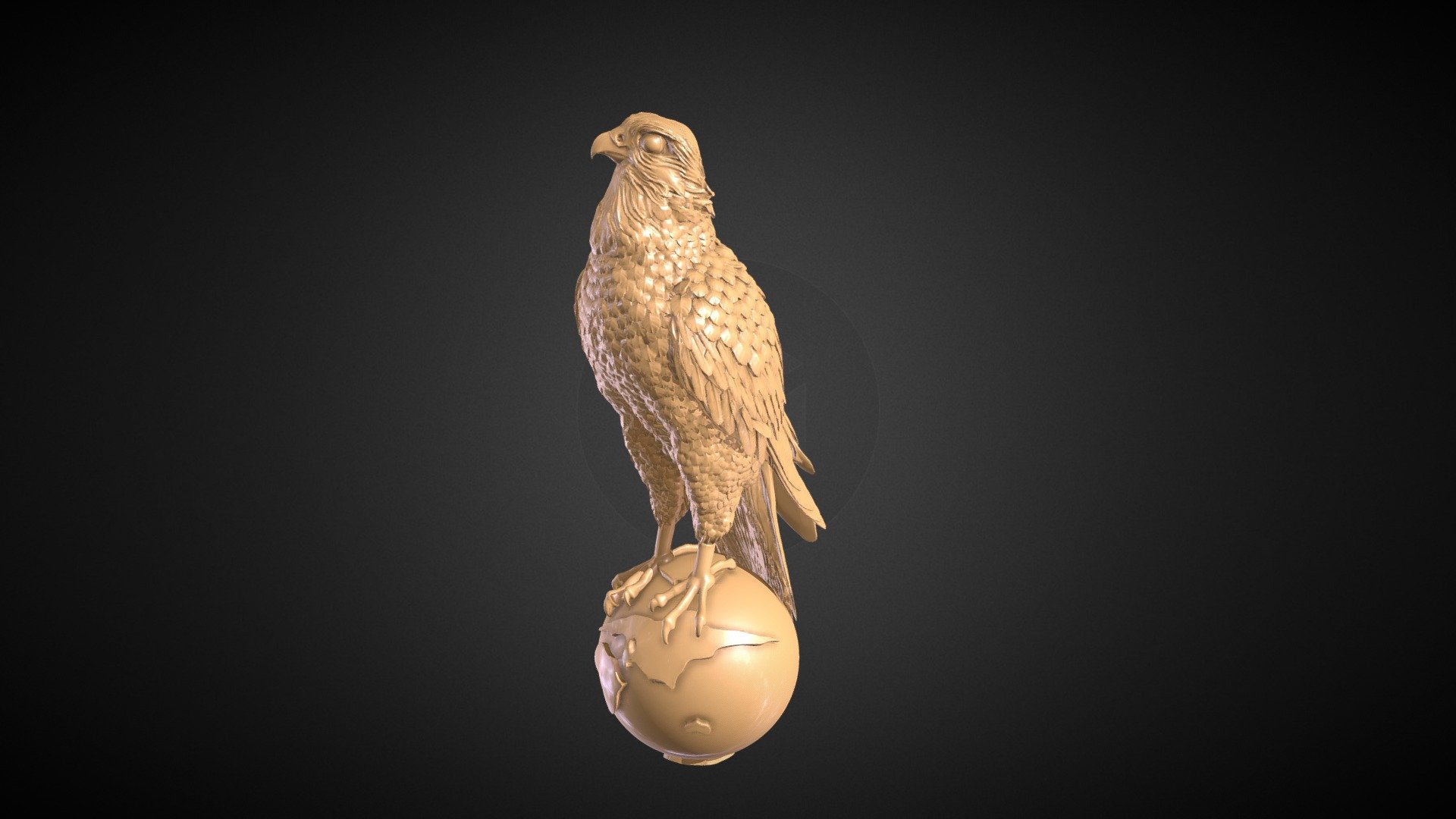Arabian Falcon model Designed for trophies - Falcon_Globe - 3D model by booni4dee 3d model