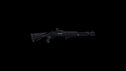 Benelli M4 Shotgun rpg, m4, army, bullets, benelli, weapon, asset, game, lowpoly, shotgun, gun, war