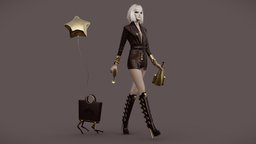 CROOKSIE VR balloon, jewelry, fashion, handmade, boots, golden, blonde, pixologic-zbrush, wearables, robotbag, zbrush-sculpt, clothing-design, blondie, fashion-design3d, fashion-style, leather-jacket, fashionstyling, substancepainter, substance, handpainted, girl, 3d, zbrush, 3dmodel, clothing, robot, gold