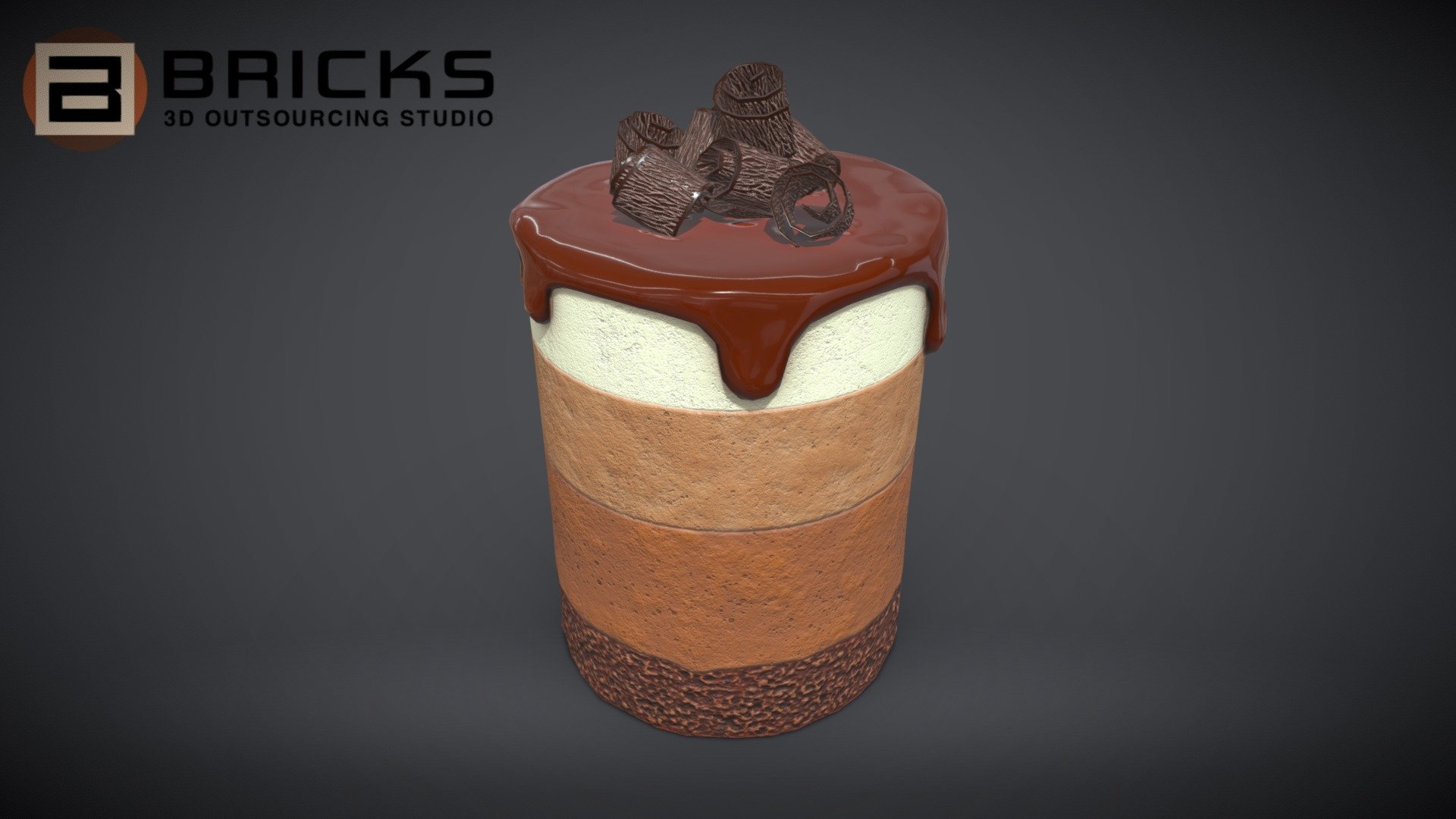 PBR Food Asset:
ChocolateMousseCake
Polycount: 1982
Vertex count: 1009
Texture Size: 2048px x 2048px
Normal: OpenGL

If you need any adjust in file please contact us: team@bricks3dstudio.com

Hire us: tringuyen@bricks3dstudio.com
Here is us: https://www.bricks3dstudio.com/
        https://www.artstation.com/bricksstudio
        https://www.facebook.com/Bricks3dstudio/
        https://www.linkedin.com/in/bricks-studio-b10462252/ - ChocolateMousseCake - Buy Royalty Free 3D model by Bricks Studio (@bricks3dstudio) 3d model