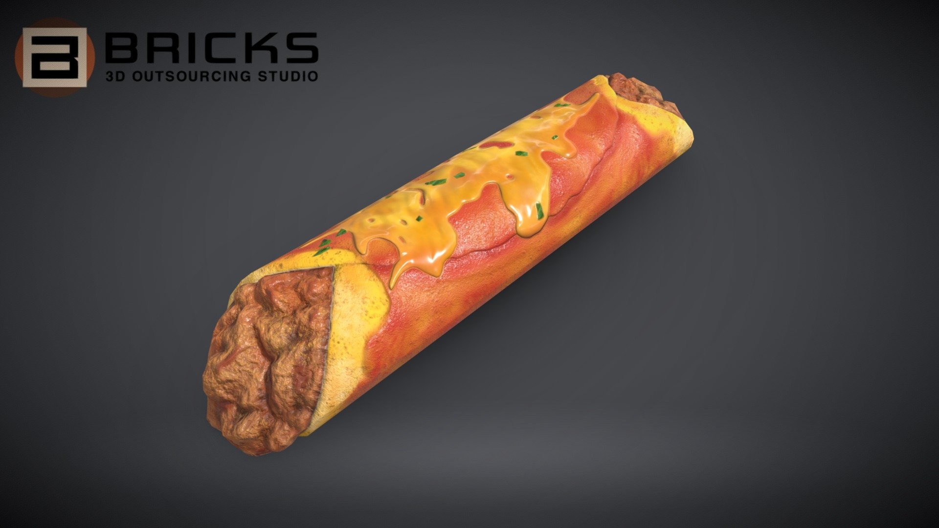 PBR Food Asset:
Beef Enchilada
Polycount: 1064
Vertex count: 600
Texture Size: 2048px x 2048px
Normal: OpenGL

If you need any adjust in file please contact us: team@bricks3dstudio.com

Hire us: tringuyen@bricks3dstudio.com
Here is us: https://www.bricks3dstudio.com/
        https://www.artstation.com/bricksstudio
        https://www.facebook.com/Bricks3dstudio/
        https://www.linkedin.com/in/bricks-studio-b10462252/ - Beef Enchilada - Buy Royalty Free 3D model by Bricks Studio (@bricks3dstudio) 3d model