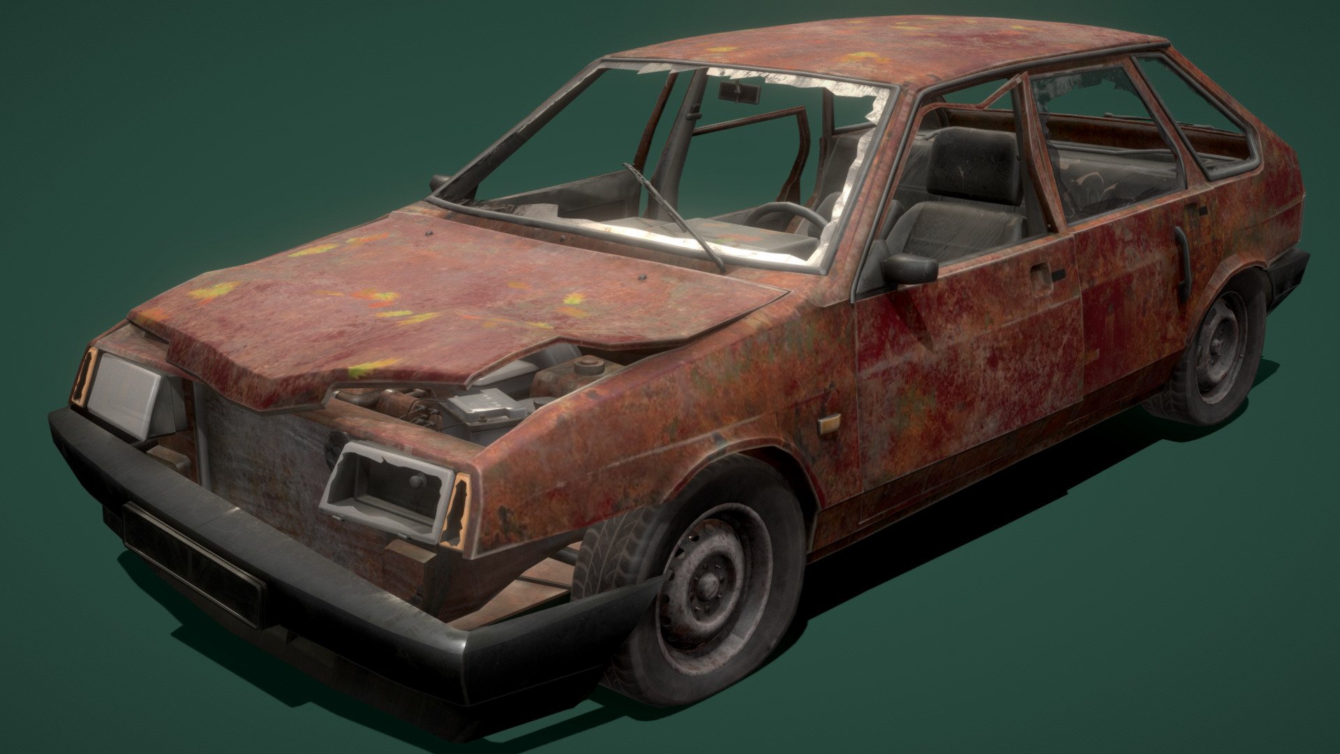 LADA-2109 Ruty version




Rusty version of the LADA 2109 machine. 

Modeling was done in Blender, texturing in Substance3DPainter.
 - LADA - 2109 Rusted - 3D model by sMoKi (@SevKa) 3d model