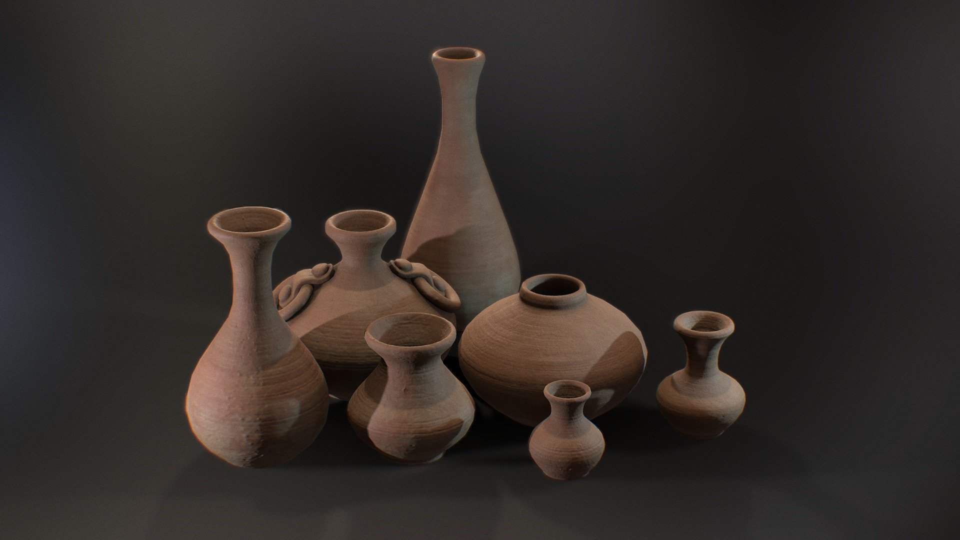 This are 3d models of clay Pot for using as water vessel. It is can be used as kitchenware assets for games and other store decoration renders.

This pack consists of 7 handmade models of claypots.

This model is created in 3ds Max and textured in Substance Painter.

This model is made in real proportions.

High quality of textures are available to download.

PBR Maps include - Base Color, Normal, AO and Roughness Textures 3d model