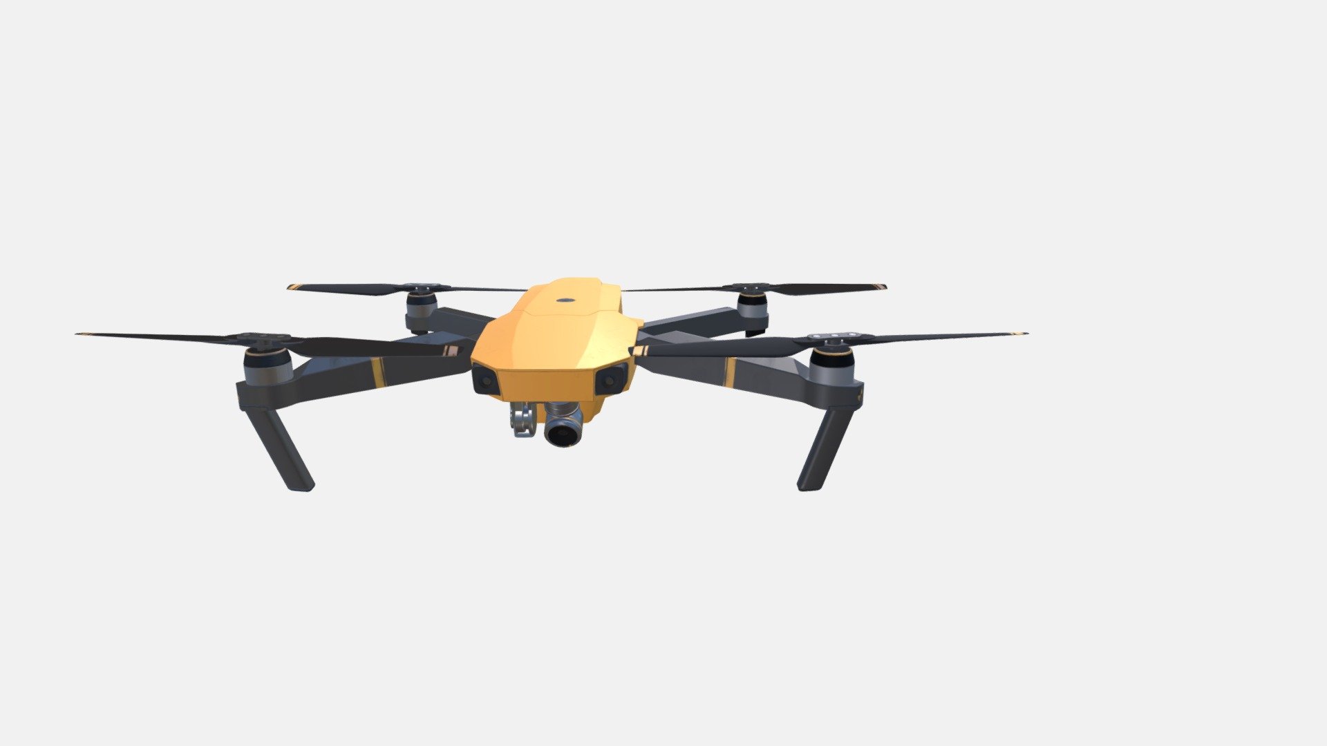This is a low-poly 3D model. The design of the model is based on a DJI Mavic Pro drone 3d model