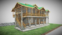 Local House in Himachal Pradesh cottage, residence, local, stone, house, home, wood, building, construction