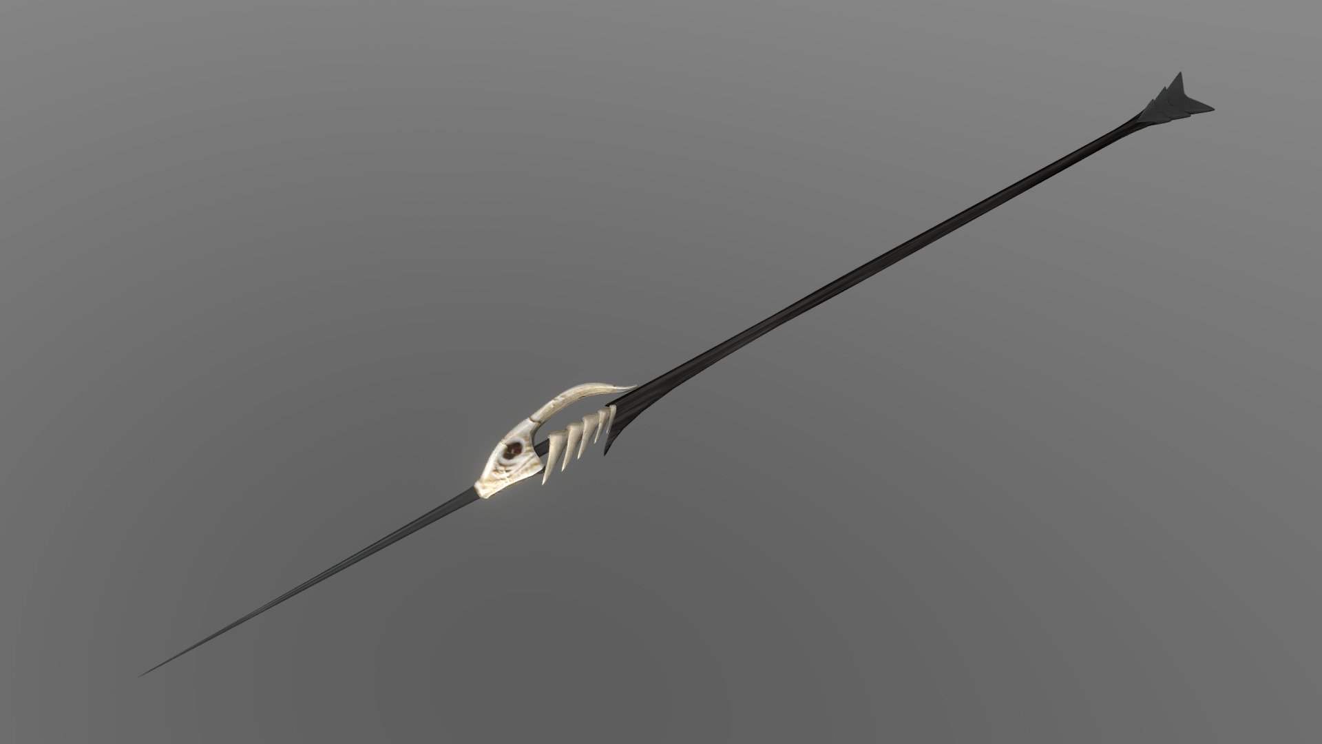 Fishbone Spear
Bring your project to life with this low poly 3D model of an Fishbone Spear. Perfect for use in games, animations, VR, AR, and more, this model is optimized for performance and still retains a high level of detail.


Features



Low poly design with 5,658 vertices

11,184 edges

5,544 faces (polygons)

11,088 tris

2k PBR Textures and materials

File formats included: .obj, .fbx, .dae, .stl


Tools Used
This Fishbone Spear low poly 3D model was created using Blender 3.3.1, a popular and versatile 3D creation software.


Availability
This low poly Fishbone Spear 3D model is ready for use and available for purchase. Bring your project to the next level with this high-quality and optimized model 3d model