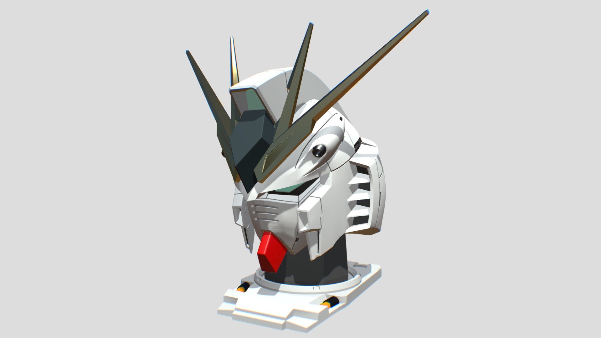This is the RX-93 Nu gundam head, the body still under construction, ha ha!!! - Un Gundam Head - 3D model by FCGplace 3d model
