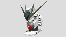 Un Gundam Head japan, gundam-3d, robot, model3d