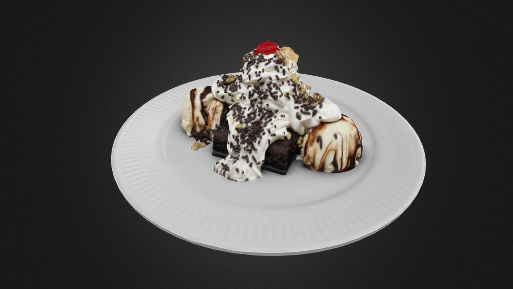 Ice cream from HardRock Cafe. KabaQ App - Ice cream 3D Model - 3D model by Kabaq Augmented Reality Food (@kabaq) 3d model