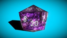 D&D Dice dd, dungeon, dragons, dice, dnd, die, dungeons-and-dragons, 3d, 3dsmax, texture