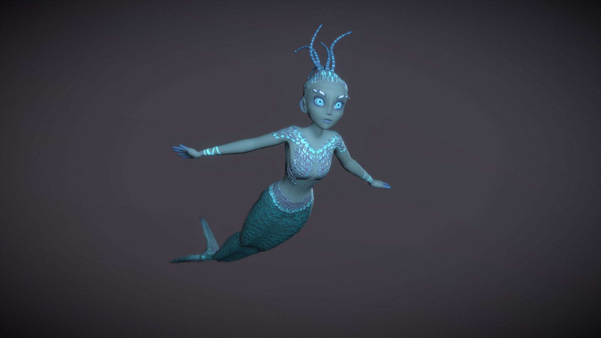 My interpretation of this creature of the water, slightly different from the traditional representation.
Anime-ish style.
Set of textures: color, roughness and normal map.
The native resolution is 4k, but the additional file also contains a 2048x2048 texture set.
T-pose inculded 3d model