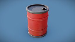 Stylized Oil Barrel drum, toon, barrel, oil, prop, vr, explosive, fuel, props, bidon, liquid, oil-barrel, radioactive, substancepainter, cartoon, asset, game, lowpoly, stylized, container