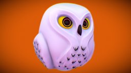 #3December #Day20 The Observing Owl owl, challenge, ice, materials, baked-lighting, 3december, substancepainter, substance, 3d, 3dsmax, zbrush, 3december2018, 3december-owl