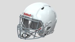 Riddell Victor Youth Helmet PBR Realistic hat, cap, football, speed, equipment, american, strap, safety, mask, facemask, official, superbowl, protect, riddell, asset, game, 3d, helmet, low, poly, sport, black
