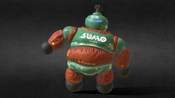 Cyber Sumo robot (original concept, game-ready) japan, future, cyber, cyberpunk, mecha, anim, game-ready, sumo, game, sci-fi, walk, animated, robot