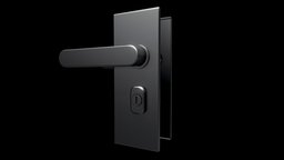 Door Handle + Maya File (V-ray 6) lock, handle, v-ray, maya, architecture, home, door