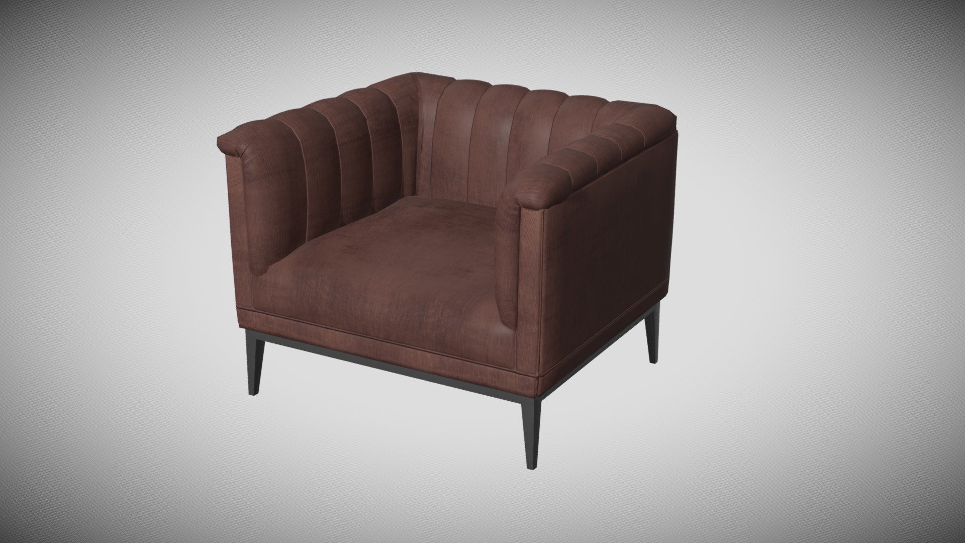 It is the high-quality hi-poly smoothable 3D model armchair used in various fields 3D Graphics such as: game development, advertising, interior design, motion picture art, visualization, etc..


   All details of design are recreated most authentically.

   The competently think over topology of model allows to using any smoothing modifiers. All parts of the model need to smooth in subdivision level 1 or 2 for the best result.

If you work in the V-Ray version lower than 3.1, be careful: the materials in the BRDF section are Microfaset GTR (GGX). If your version is older than 3.1, then the BRDF field will be empty. Choose Blinn, Phong or Ward - which is preferable for you


   Polygon count of non-smooth model 5668.

all textures in archive file

Rate to let others know about the quality!
To check out my other models you just need to click on my user name 3d model