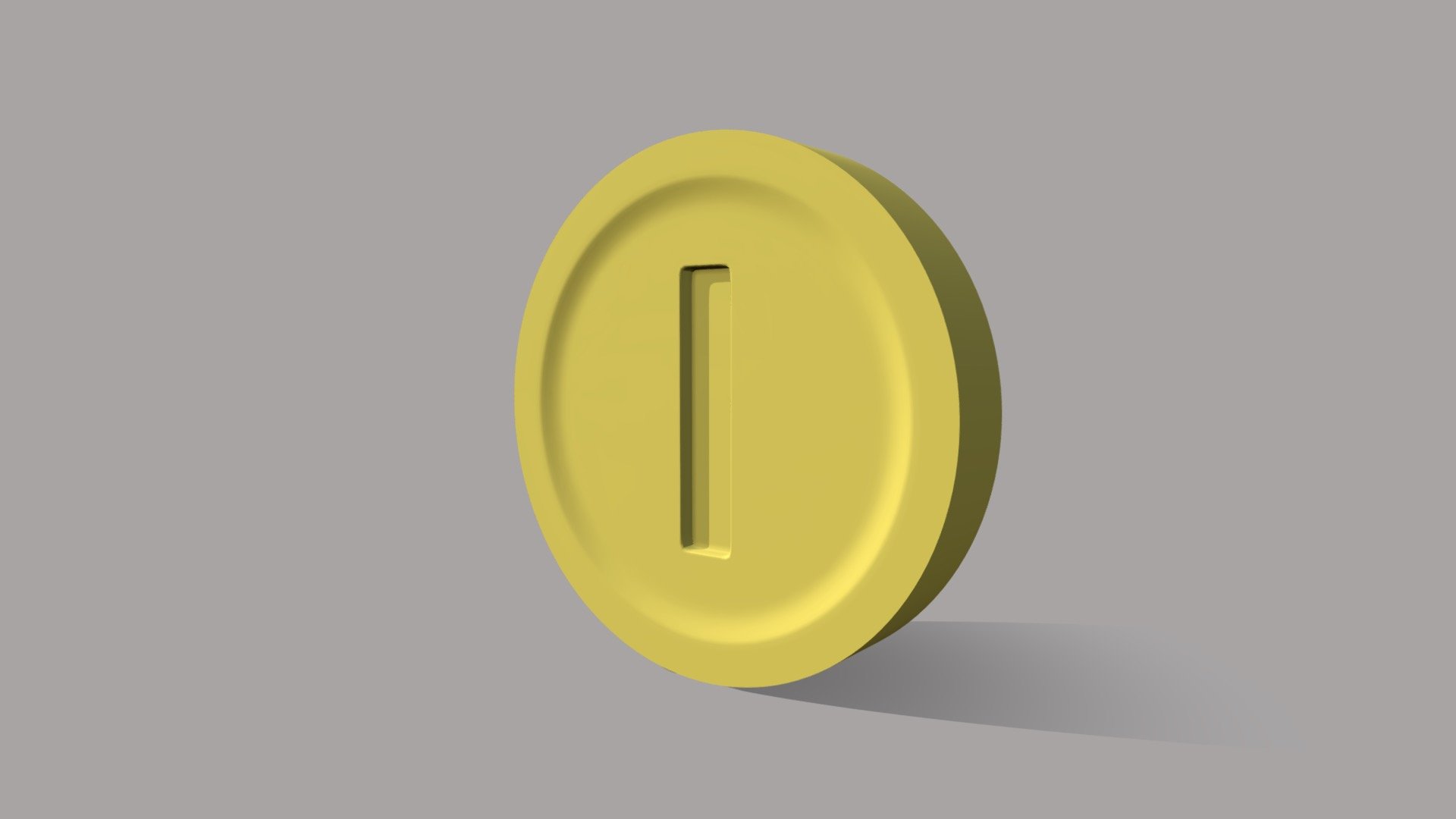 A classic coin from the Super Mario games 3d model