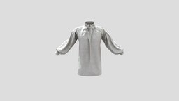 Early 19th Century Mens Shirt (Turned Collar) victorian, historic, shirt, vintage, century, 19th, period, costume, mens, romantic, 18th, 19th-century, 18th-century, 1800s, 1700s, undergarments, regency, directoire, substancepainter, substance