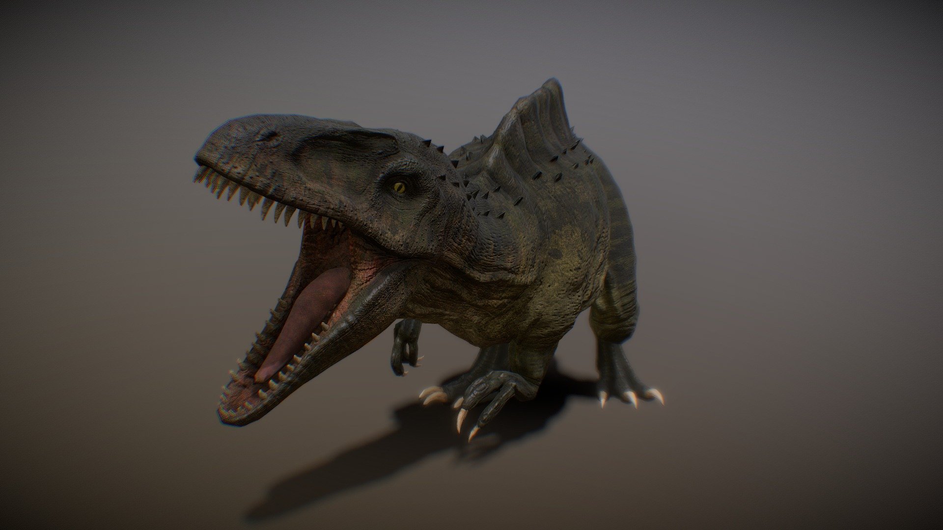 A simple Acrocanthosaurus Model With few animations.
Game Ready
1 set of textures : Diffuse -Normal Map - Metal/Rougness/AO
4 animations :
1. Idle
2. Walk
3. Houl
4. Dancing - Acrocanthosaurus Animated (GameReady) - Buy Royalty Free 3D model by BlackantMaster 3d model