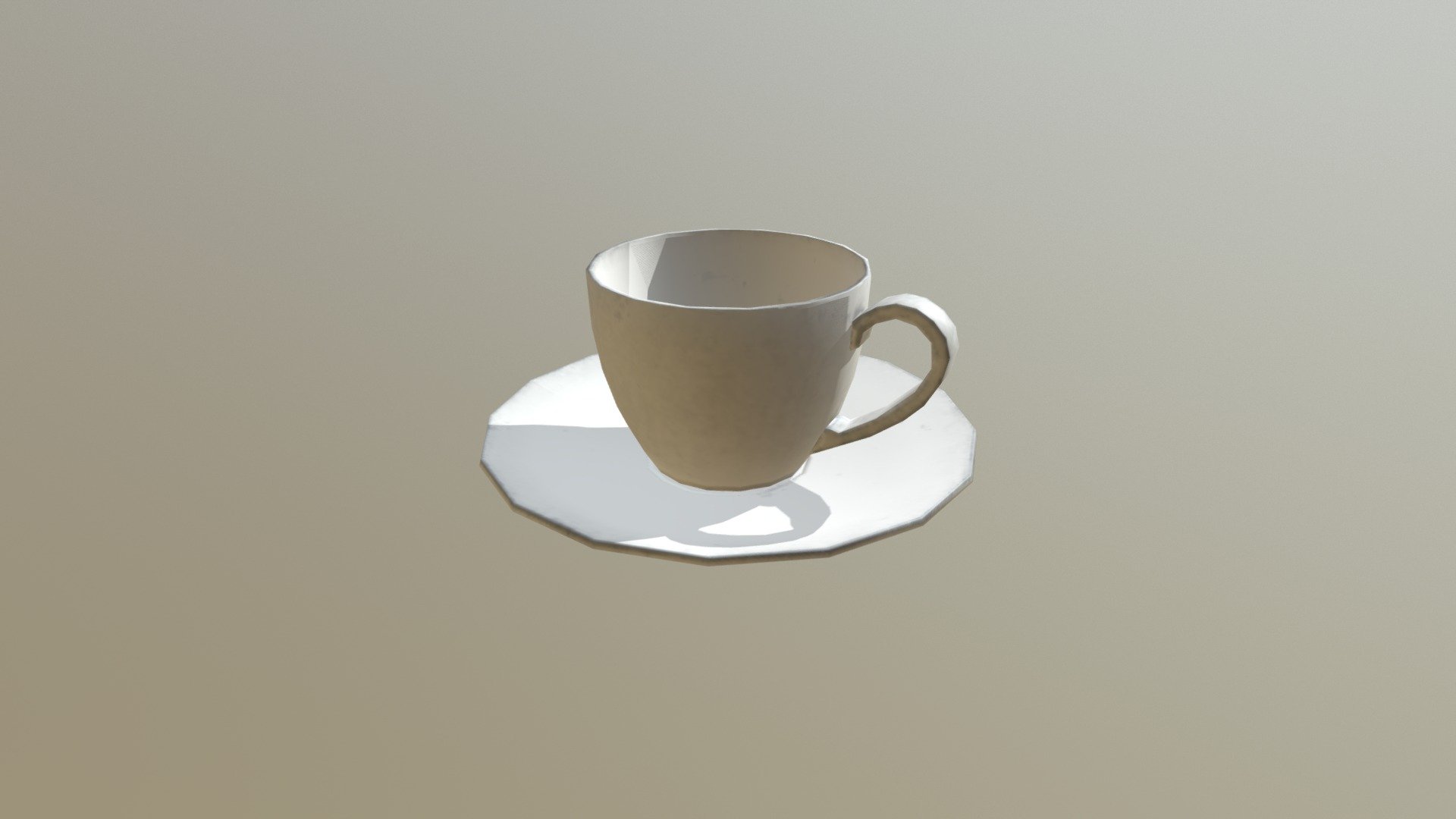 Optimized coffee cup with quick PBR textures 3d model