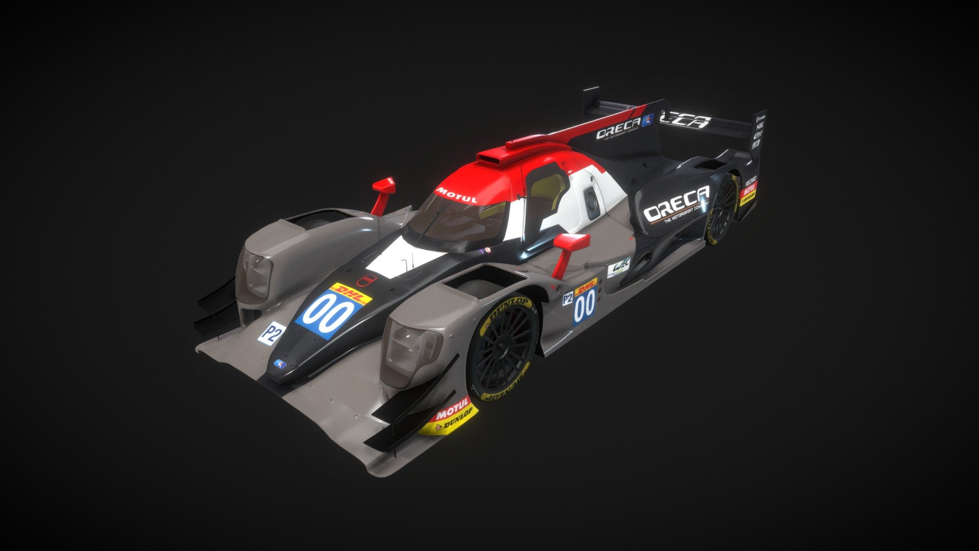 The Oreca 07 is a Le Mans Prototype built by Oreca in 2016. The car was built to meet the 2017 FIA and ACO regulations for 2017 for the LMP2 category in the FIA World Endurance Championship 3d model
