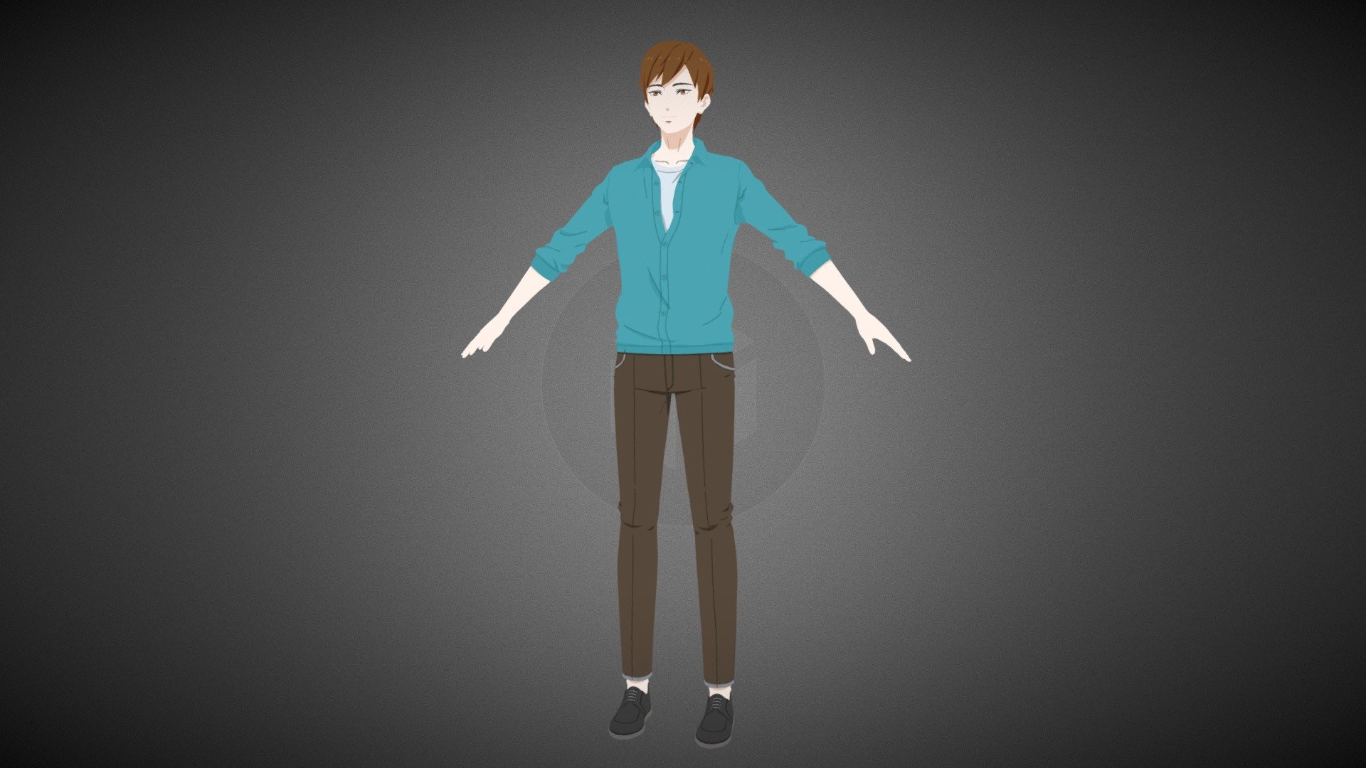 3d render 2d texture size 4096 - boy man people - 3D model by tingting_er 3d model