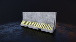Concrete Barrier concrete, vr, ar, barrier, beton, stop, pbr, model, free, street, sanozbulbul